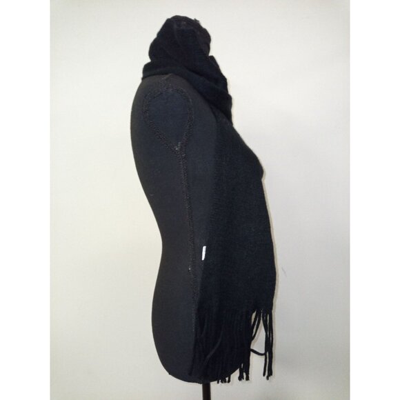 Bundle of 2 V. Fraas Black Red Pair of Scarves One Size - Picture 9 of 11